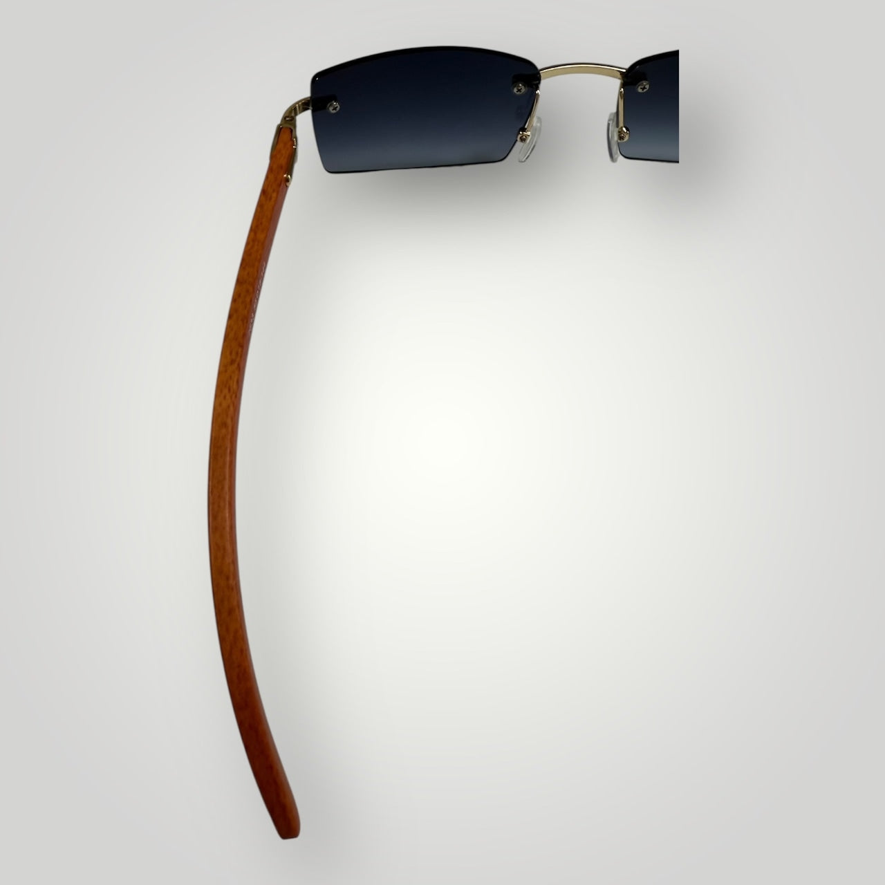 Wood Rimless Sunglasses