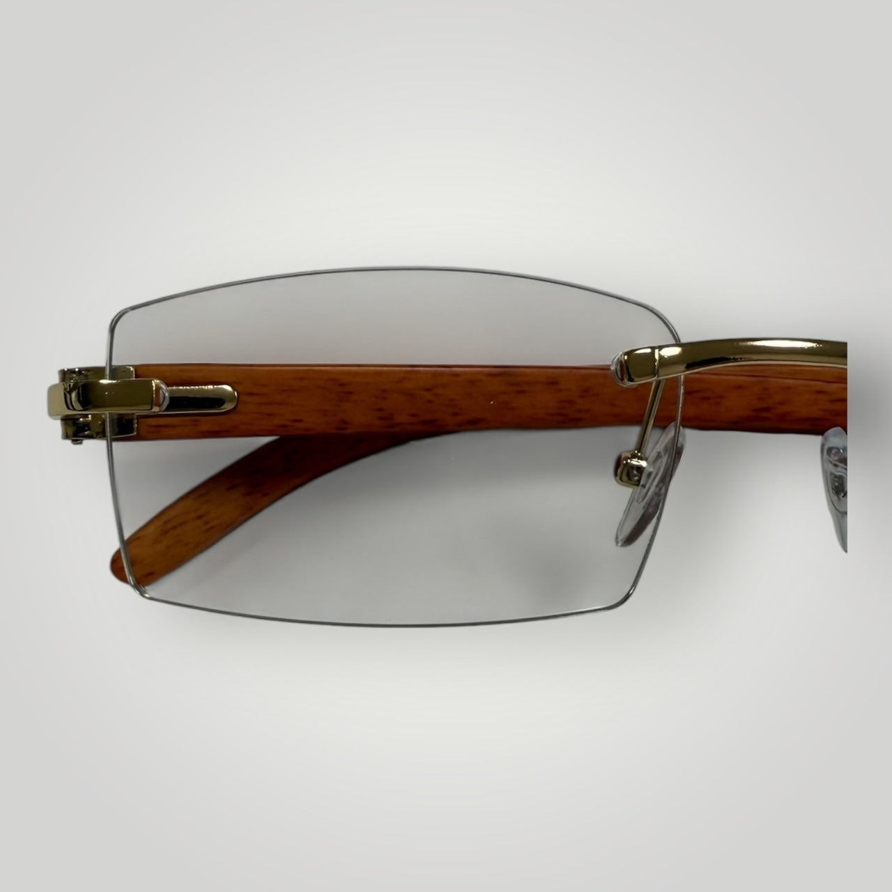 Wood Rimless Sunglasses