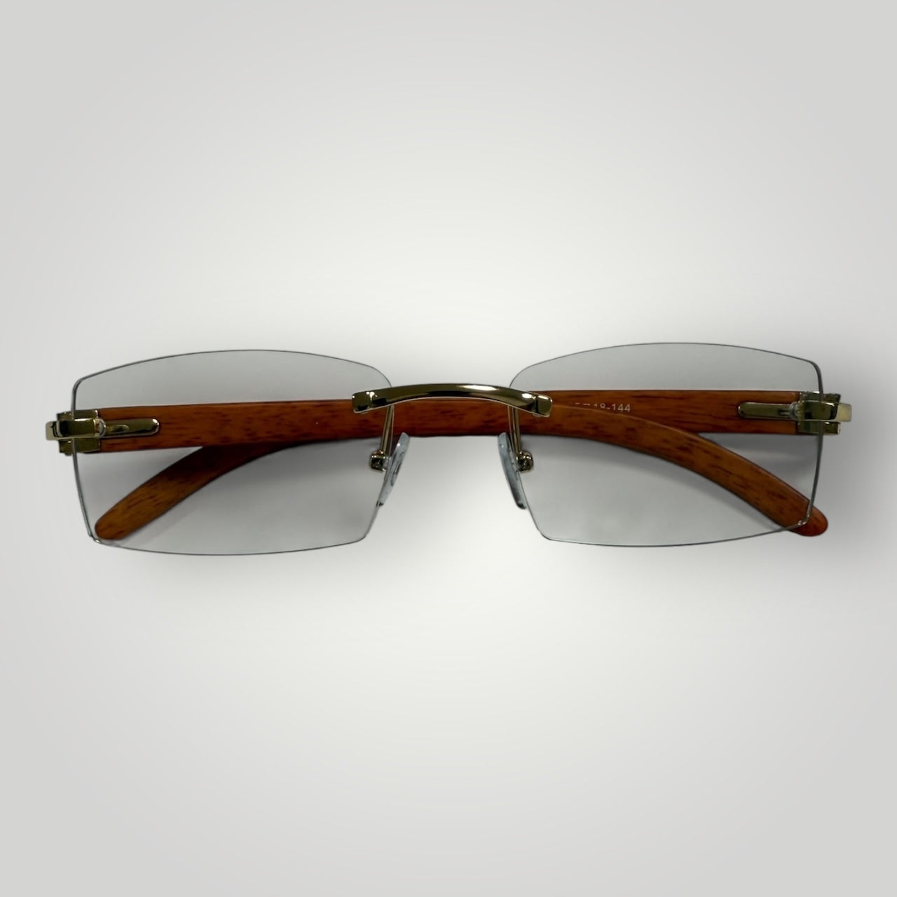 Wood Rimless Sunglasses