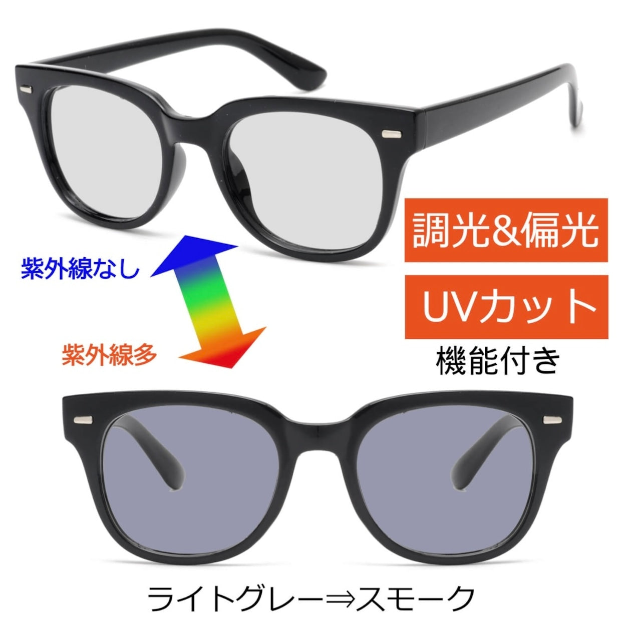 [Photochromic & Polarized] Square Sunglasses