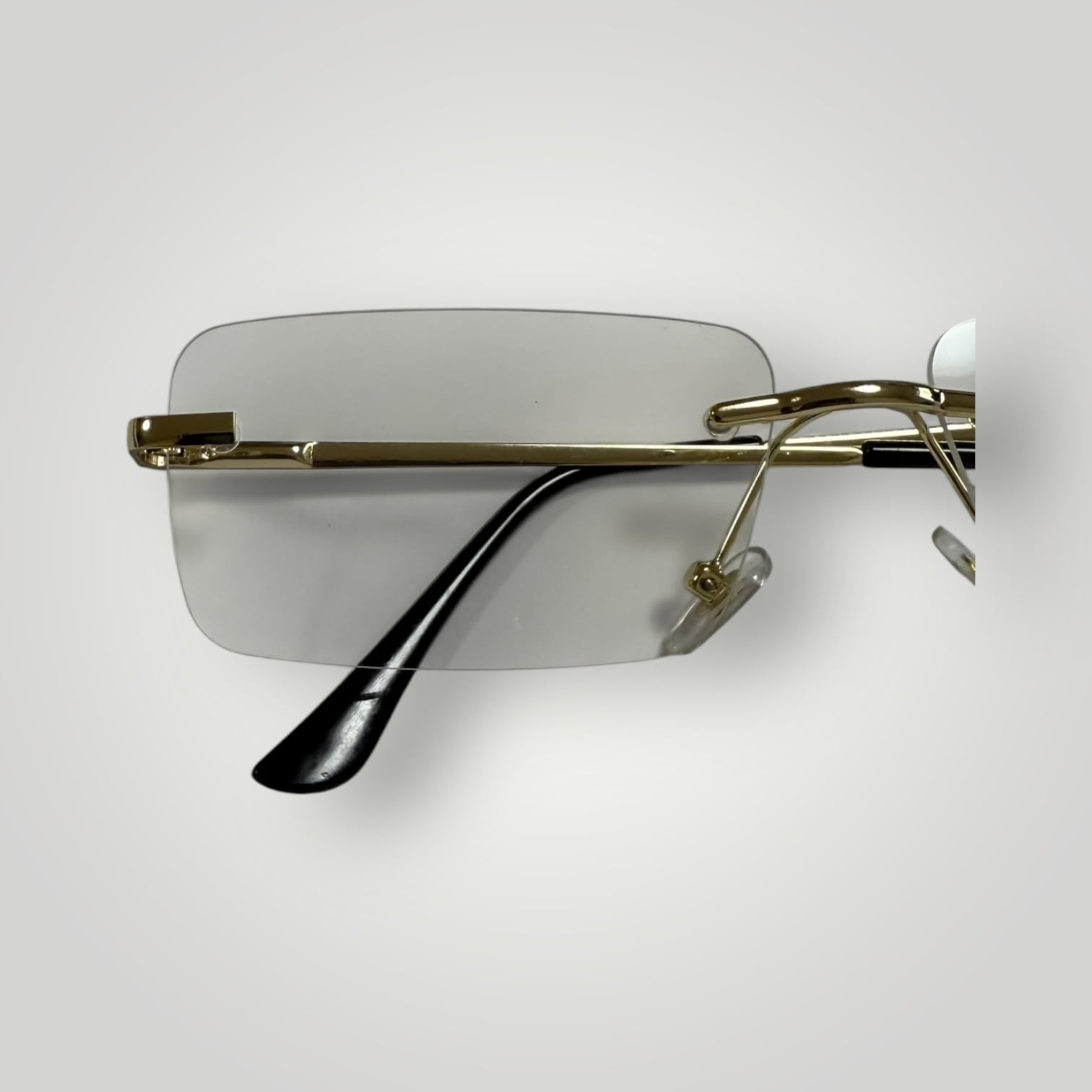 Gold Edge Rimless Sunglasses