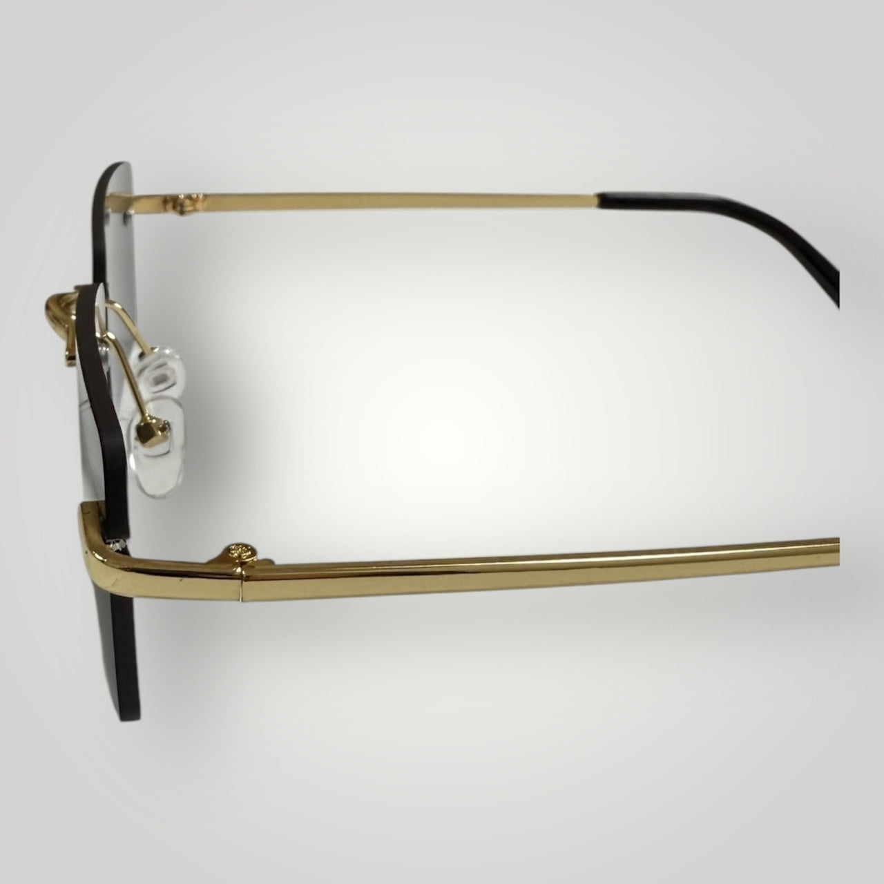 Gold Edge Rimless Sunglasses