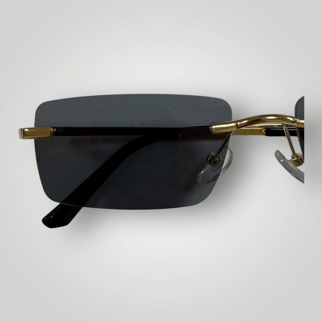 Gold Edge Rimless Sunglasses