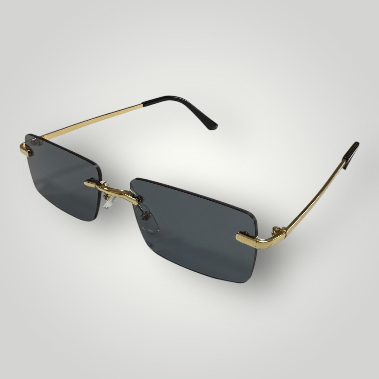 Gold Edge Rimless Sunglasses