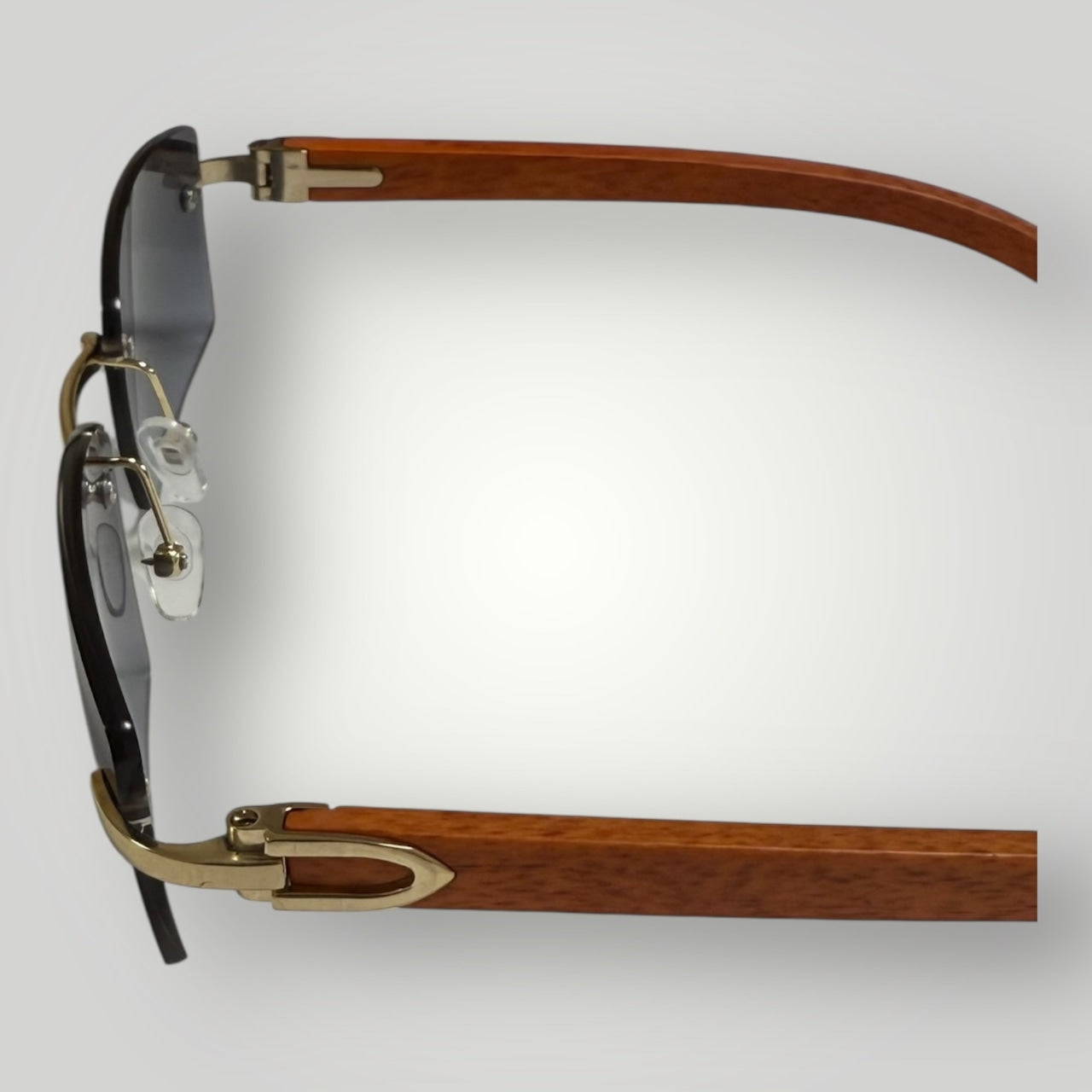 Wood Rimless Sunglasses