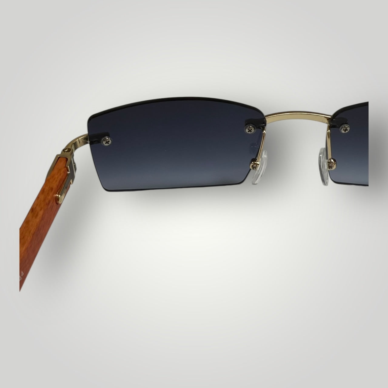 Wood Rimless Sunglasses