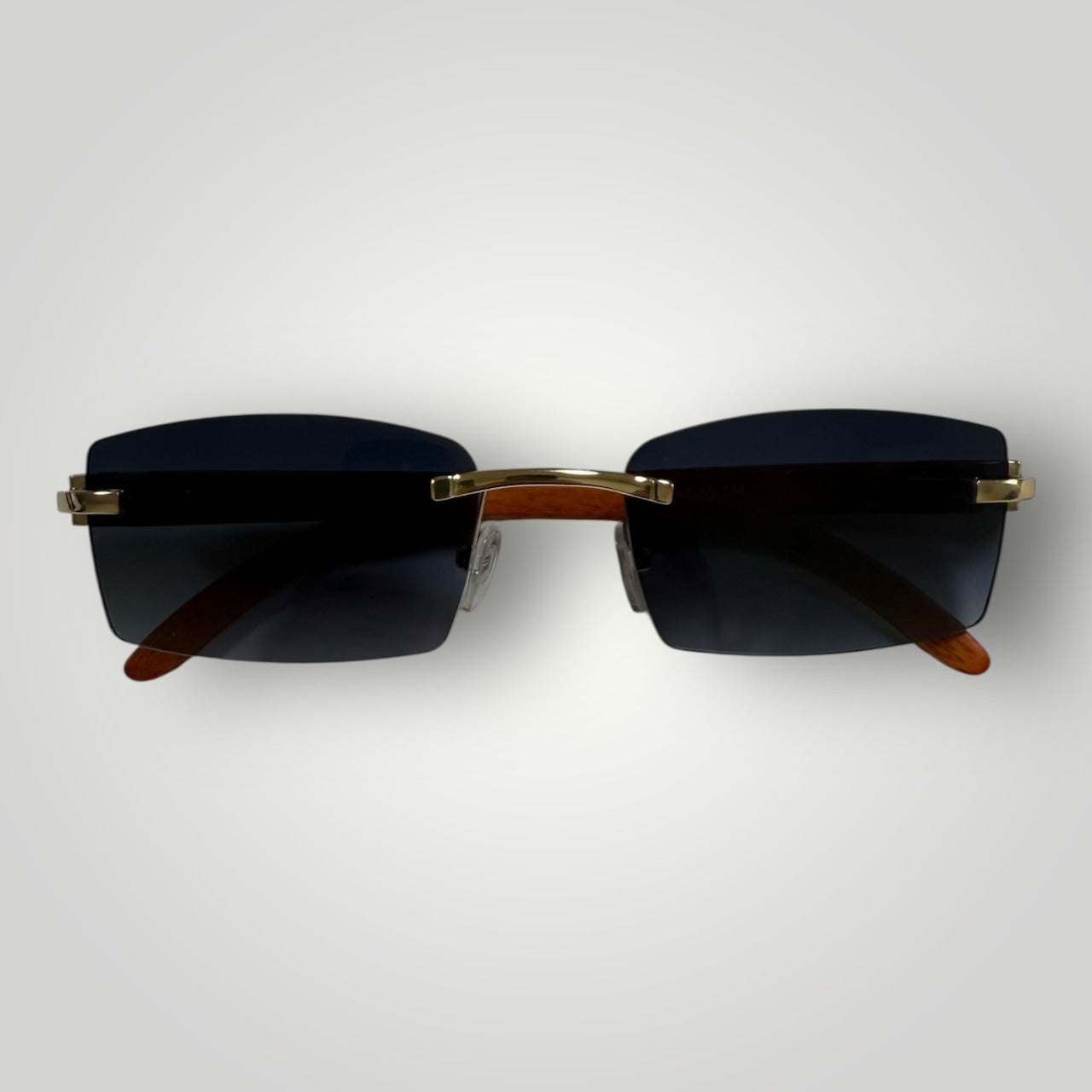Wood Rimless Sunglasses