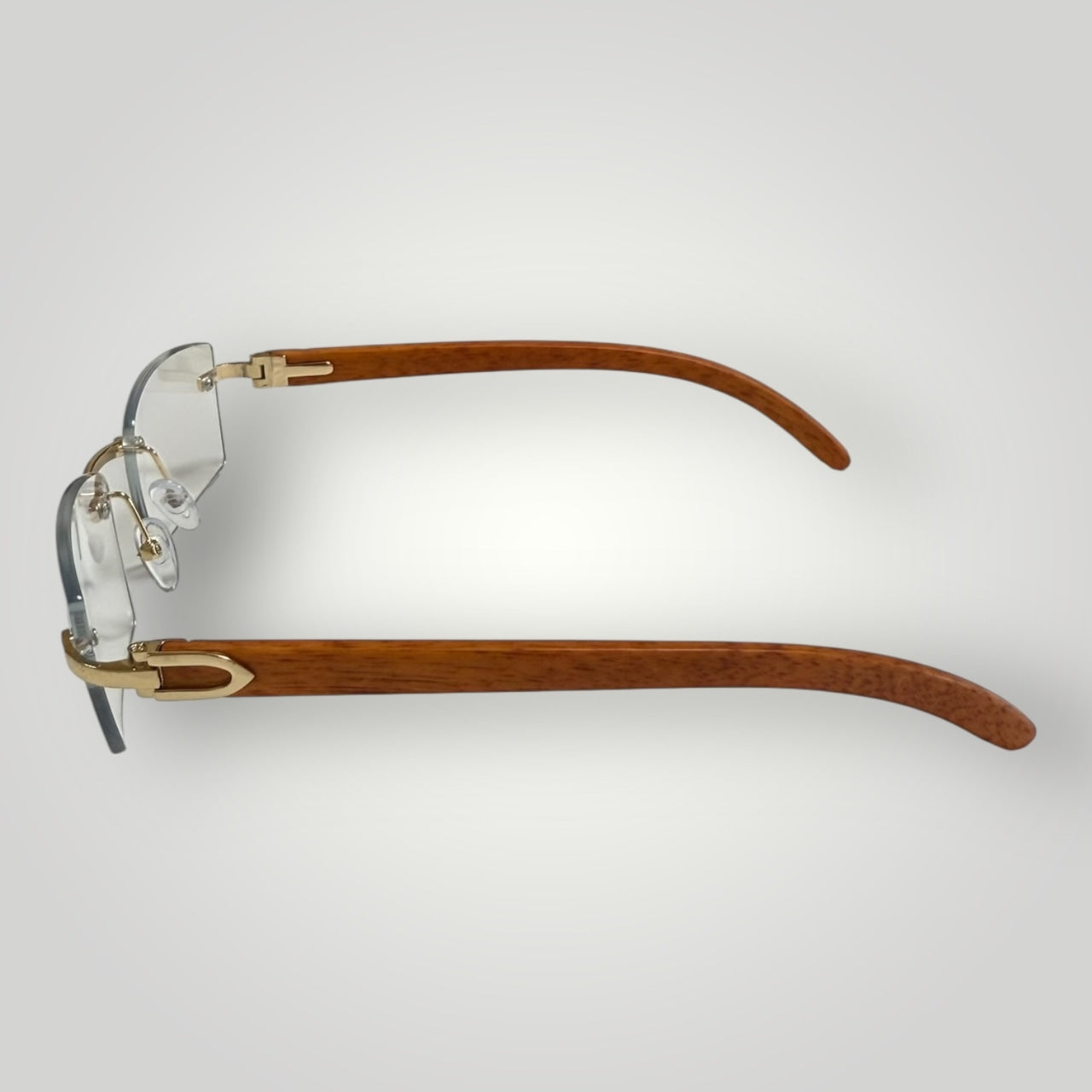Wood Rimless Sunglasses