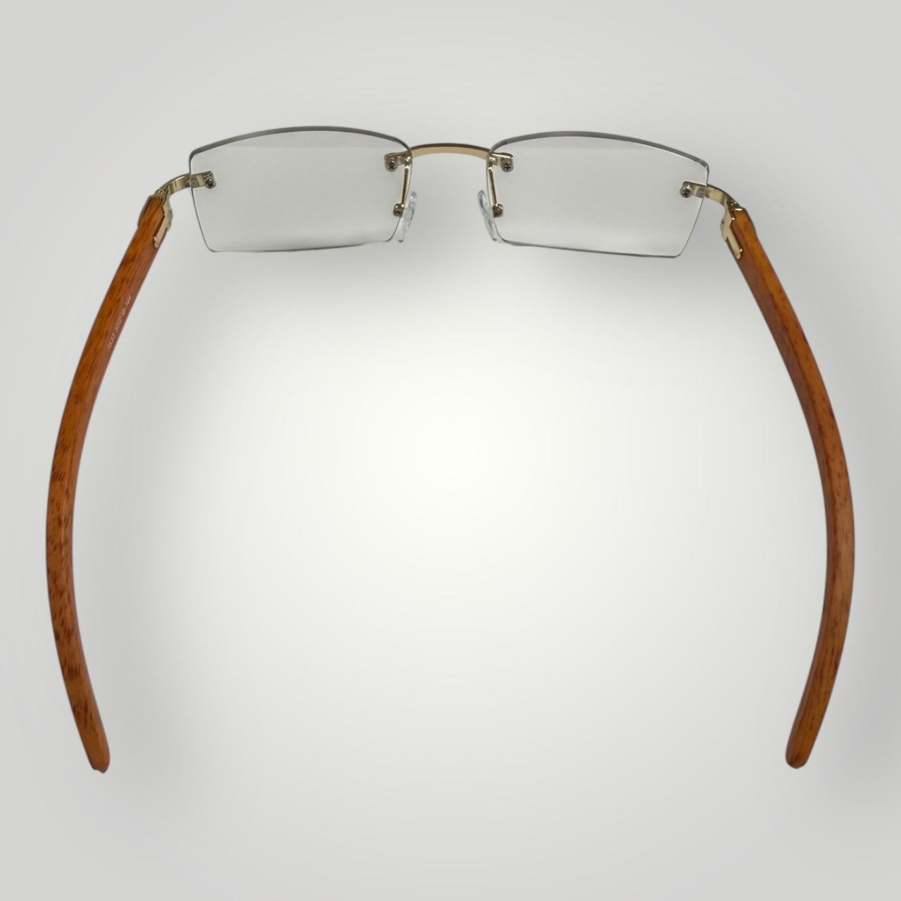 Wood Rimless Sunglasses