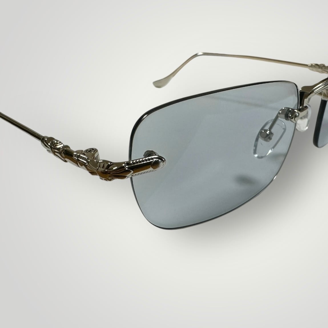 Rimless Cross Sunglasses